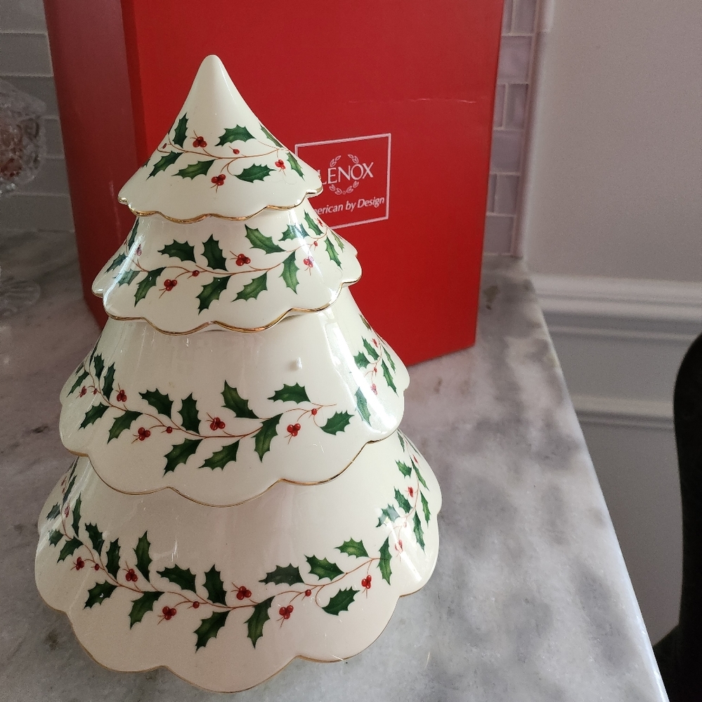 Lenox Christmas Tree Cookie Jar
